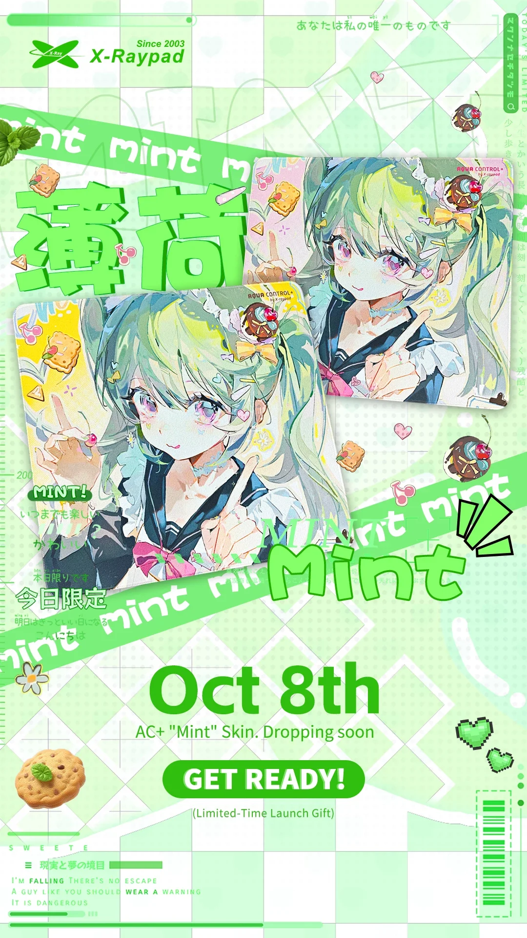 X-Raypad Aqua Control Plus Gaming Mouse Pad – Mint Mouse Pad Fps Game Csgo Valorant Customized Buzz Same Mouse Pad Boy Gift