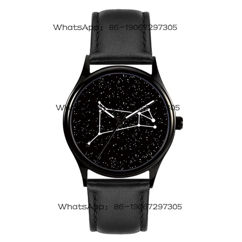 

24-Hour Shipping Cool Concept Twelve Constellations Starry Sky Couple Watch Male and Female Students Friend Birthday
