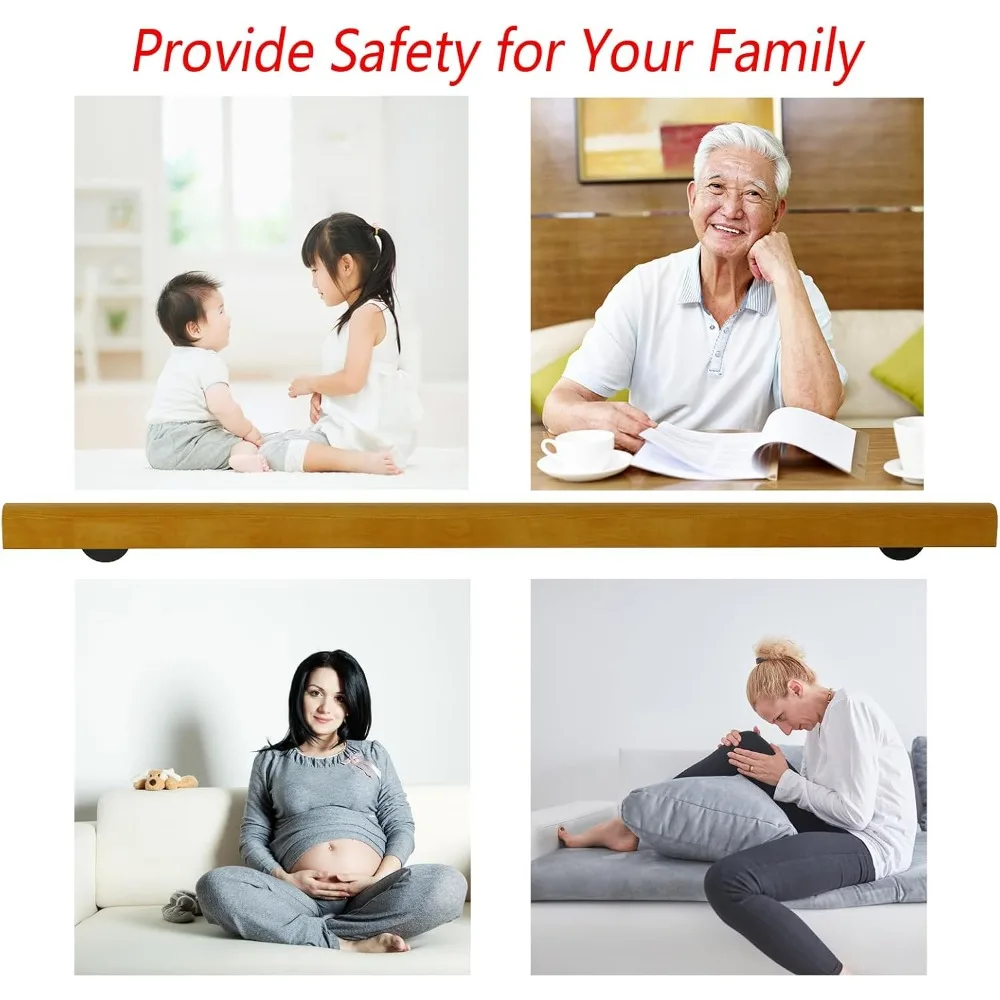 Ringhiera per scale interna in legno da 6 piedi, corrimano a parete per scale, ringhiera di sicurezza antiscivolo per giardino domestico