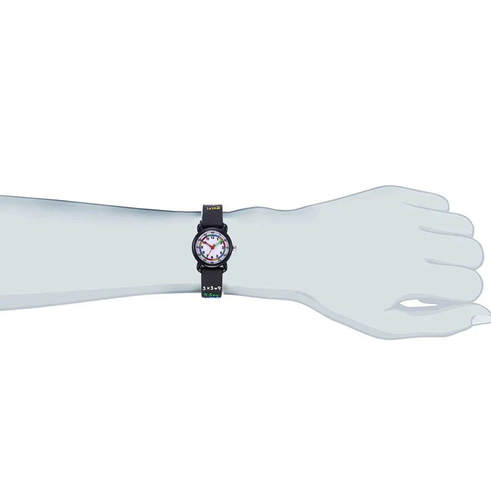 

Cute Cartoon Kids Watch Waterproof Wrist Watch Comfortable Strap Durable Design Birthday Gift Students Accessories Black