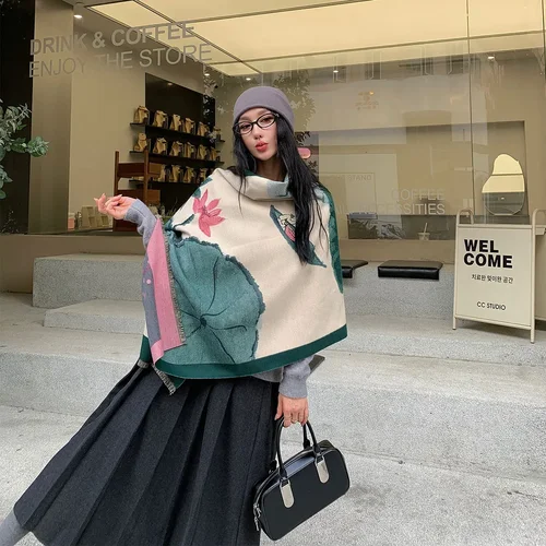 2024 남녀공용 순울 스카프, 단색 양면 스카프, 겨울 따뜻한 스카프 아트, 레트로 스카프, 럭셔리 신상  Best5