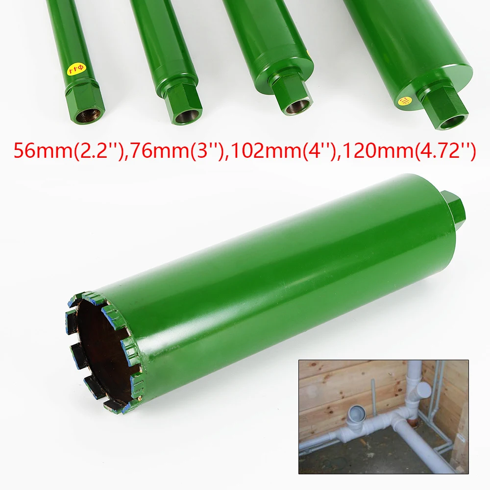 

Diamond Wet/Dry Core Drill Bit 2.2-4.7Inch Diameter Hole Saw of 13-Inch Drilling Depth M22 Thread for Concrete Brick