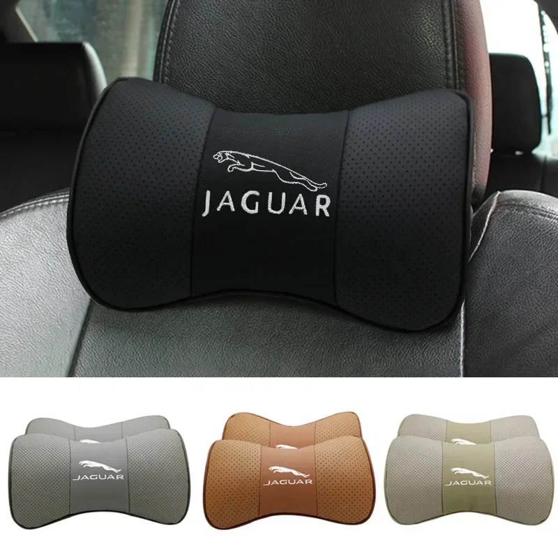 

2pcs Universal Car Neck Pillow Interior Seat Headrest Cushion For Jaguar XF XJ XE XK F-Type X-Type F-Pace I-Pace E-Pace XKR XFL