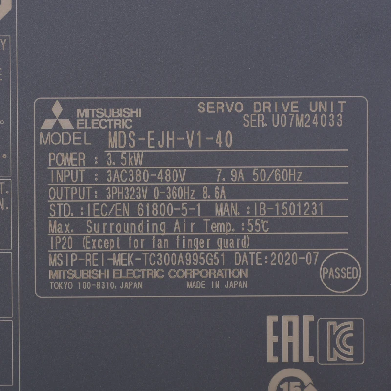 Original Servo Drive Mitsubishi MDS-EJH-V1-40 In Stock