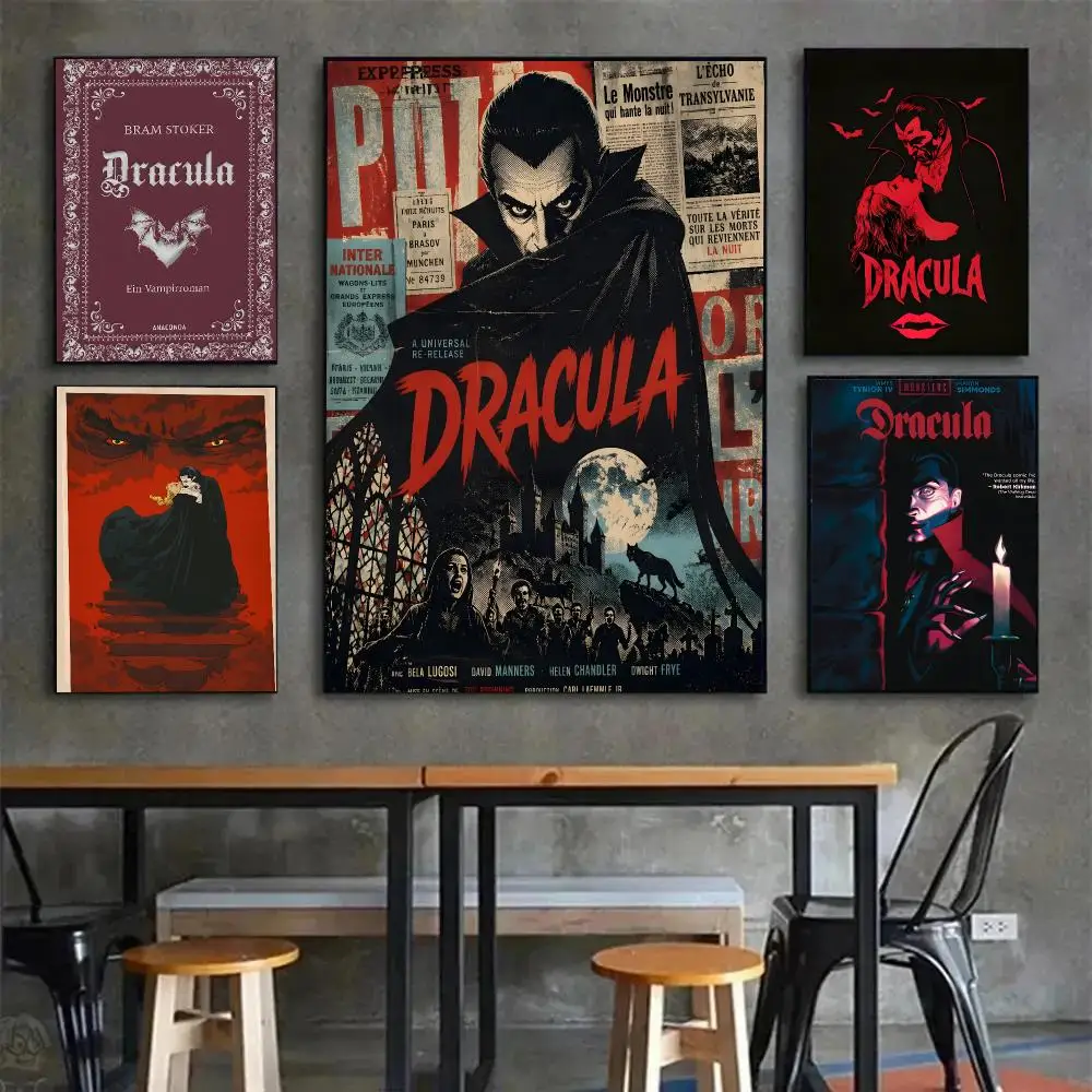 Dark Novel D-Dracula Poster Painting Wall Art Mural for Living Room Home Decor and Gifts