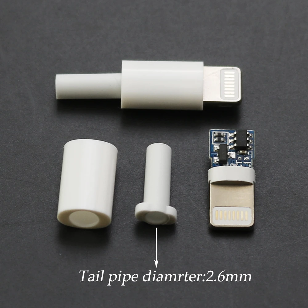 5 jeux de prise mâle USB pour iPhone avec connecteur de carte à puce, pièces d\'adaptateur de câble de données bricolage, interface de ligne OTG,