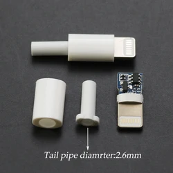 5sets USB For iphone male plug with chip board connector welding 2.6/3.0mm Data OTG line interface DIY data cable adapter parts