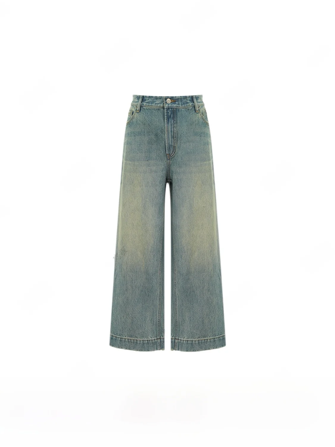 

Повседневные винтажные прямые джинсы с талией, женские брюки из девяти предметов, длинные брюки синего цвета с талией, весенний сезон