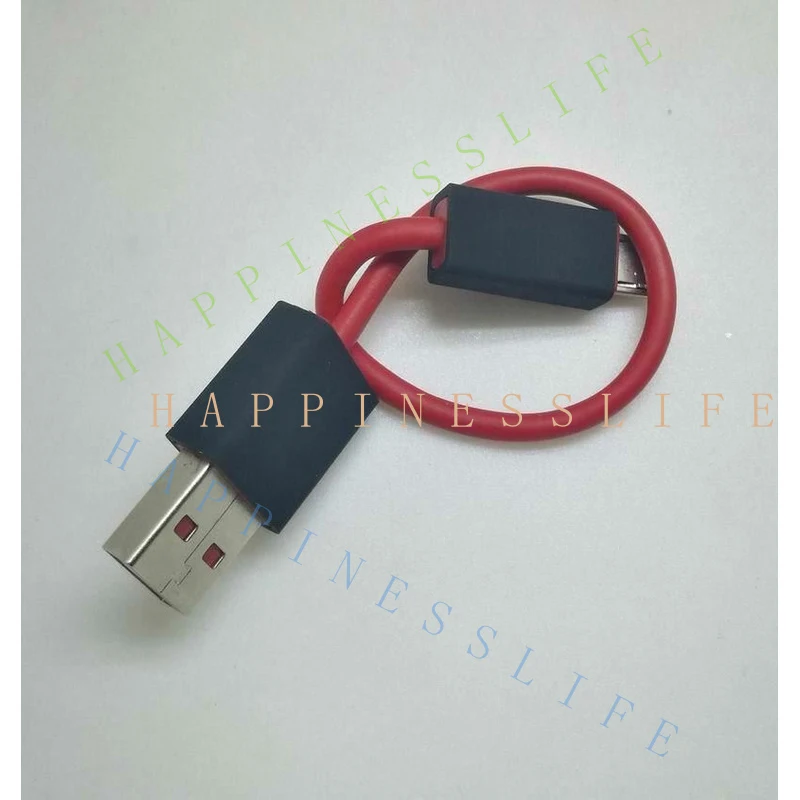 Y... 2X Short Micro USB Cable Charging charger For Beats by Dre Studio 3 2 Solo 3 RED