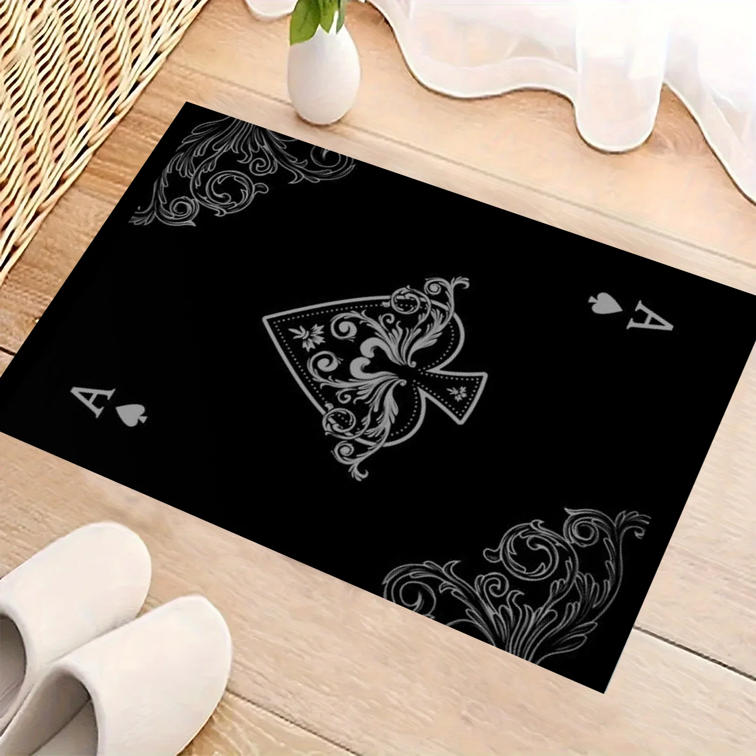 New Poker Card Printed Carpet Non-slip Multi Function carpet Living Room Rugs Entrance Floor mat Home Hallway Home Decor