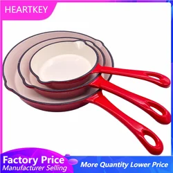 Saucepan Enamel Cast Iron pots 16/20/25cm Long Handle Non-stick Frying Pan Kitchen Cookware Skillet