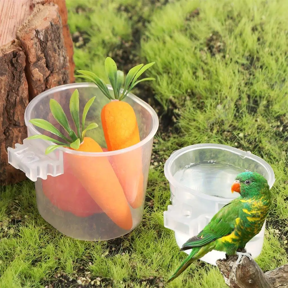 1 Pc Practical Bird Food Container Multi-Size Bird Cage Hanging Water Drinker Cup Small Bird Pet Feeding Accessories