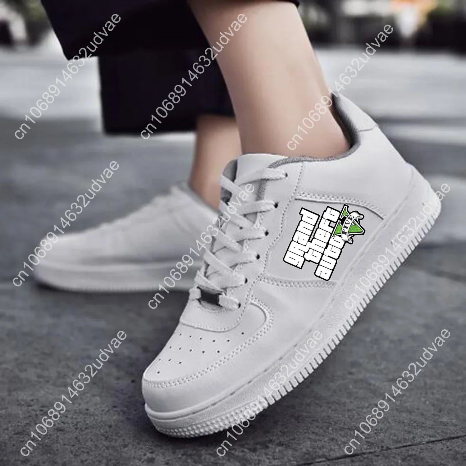 Grand Theft Auto GTA V 5 Shoes AF Basketball Mens Womens Sports Running Flats Force Lace Up Mesh Sneakers Custom Shoe