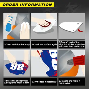 適用於 Honda CRF250X 2004 2005 2006 2007 2008 2009 2010 2011 2012 CRF 250 X CRF 250X 摩托車圖形貼紙客製化套裝 10 最佳銷售 本田 CRF 250 2012 - №1