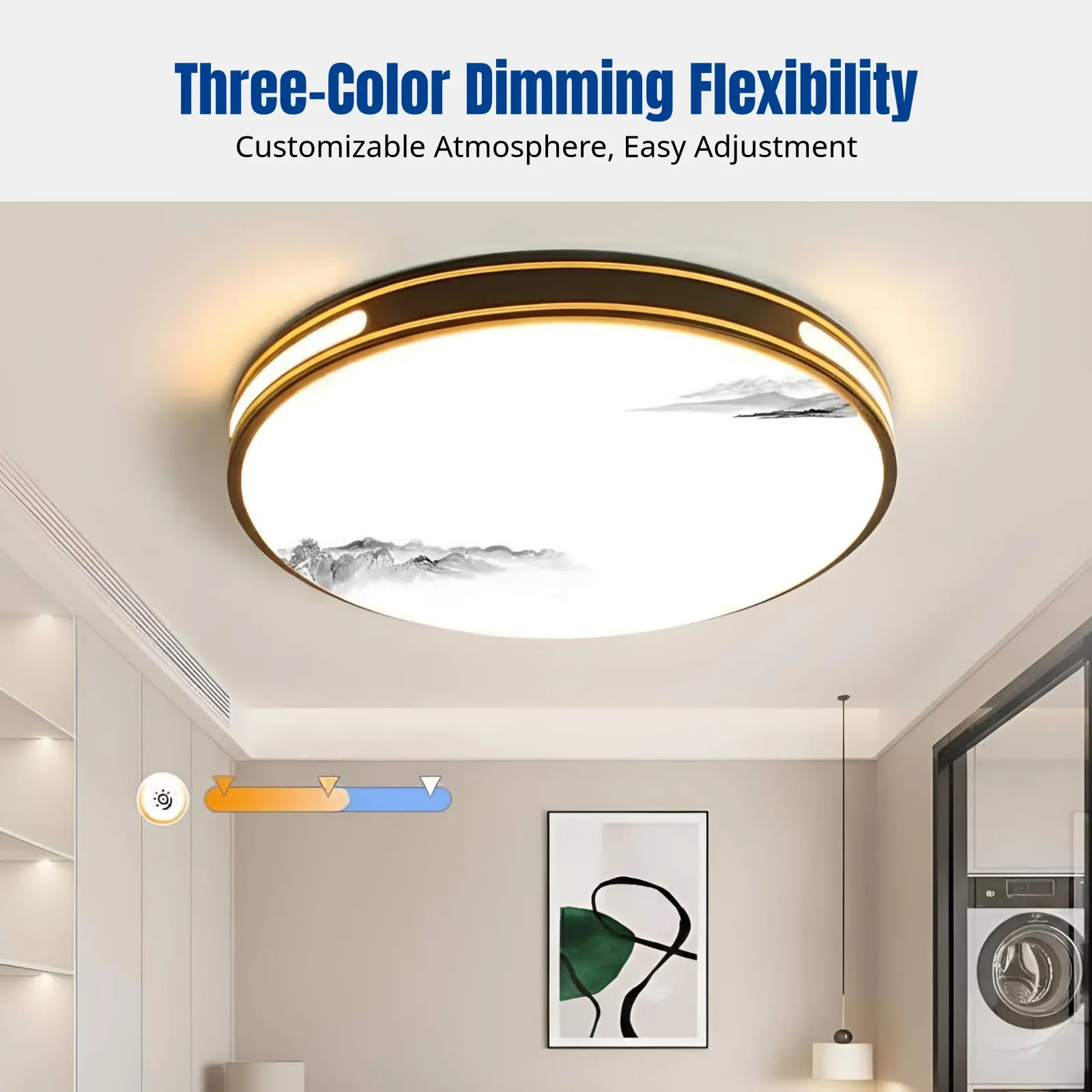 

Светодиодный потолочный светильник, минималистичный современный дизайн, 3D объемное освещение, регулируемая яркость, для спальни, гостиной, прихожей