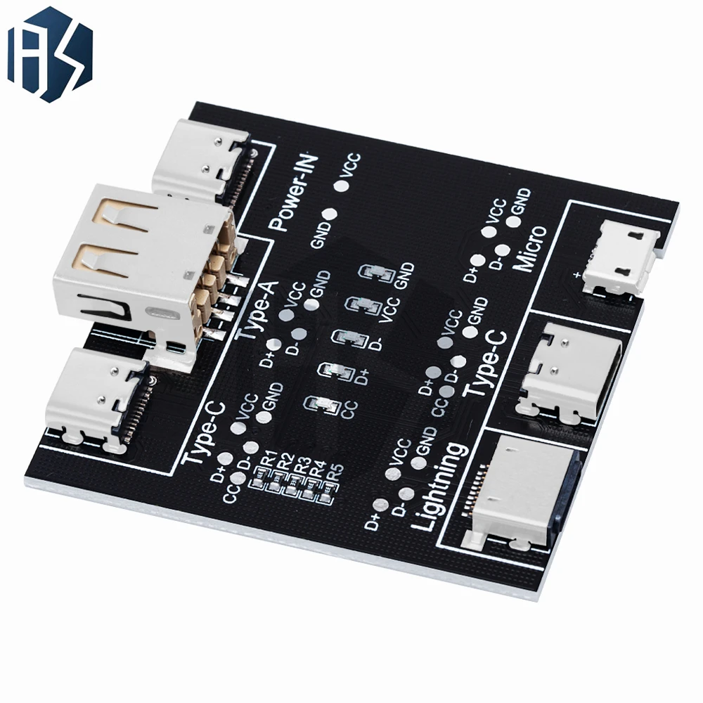 DT3 Datenkabel-Erkennungsplatine Typ C Micro USB C Kabeltester Kurzschluss Ein Aus Schaltdiagnosetool für iOS Android