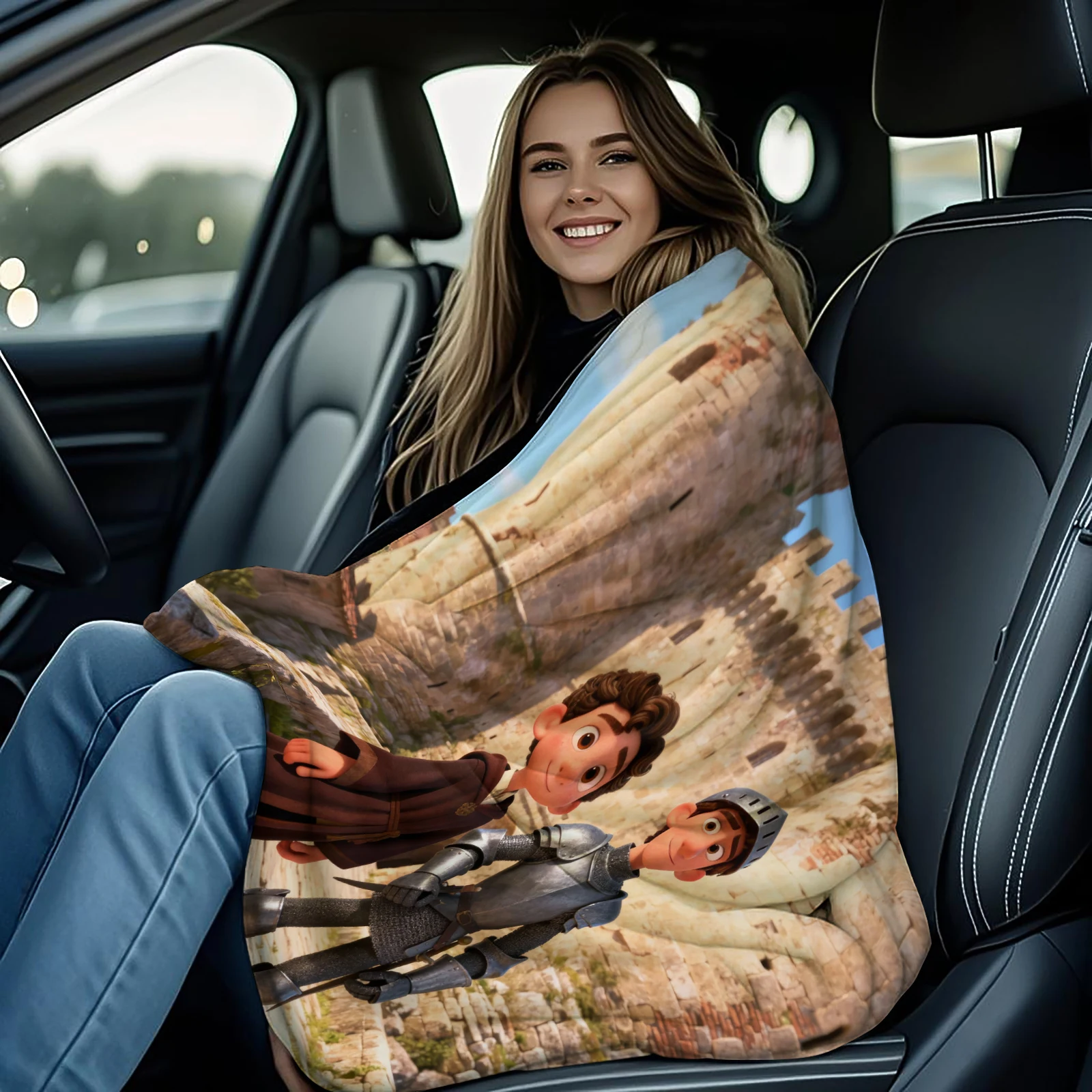 Cartoon Luca Printed Blanket Flannel Warm Blanket Throw Home Office Soft Blankets Home Sofa Decor Camping Kids Boy Girl Gift