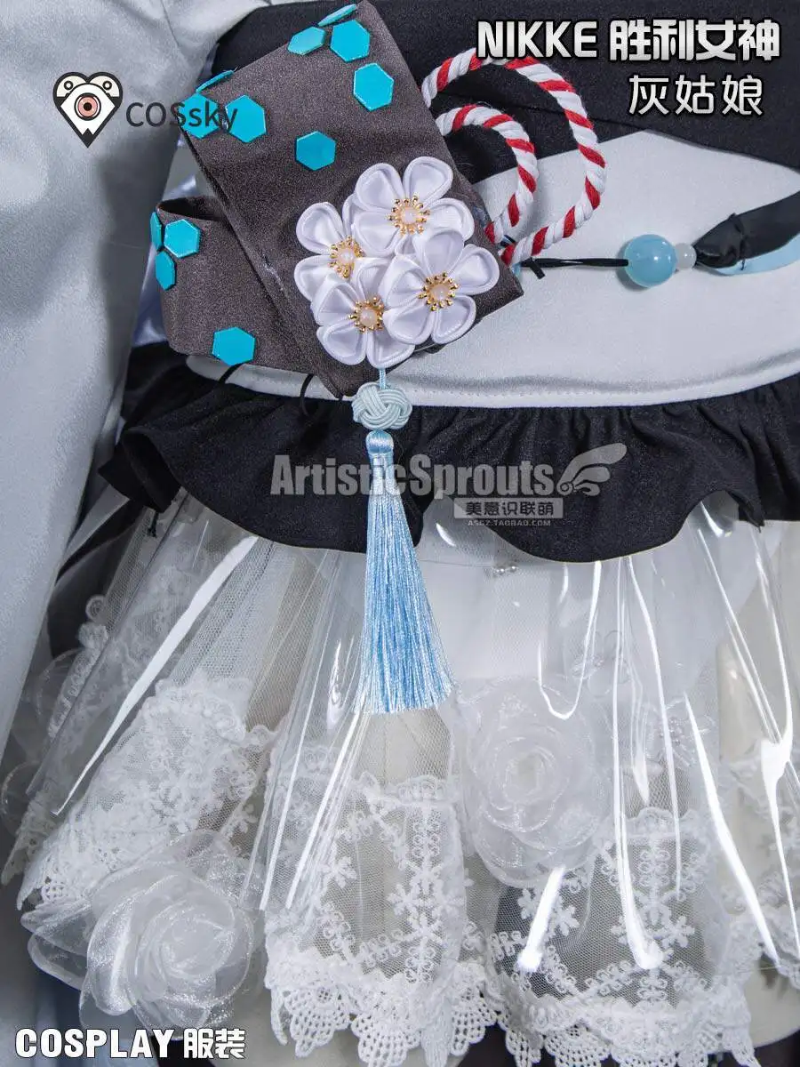 

Cinderella Anime Game N I K K E Cosplay Costume Women's Sweet Kimono Dress Headwear Props Halloween Carnival Cinderella Uniform