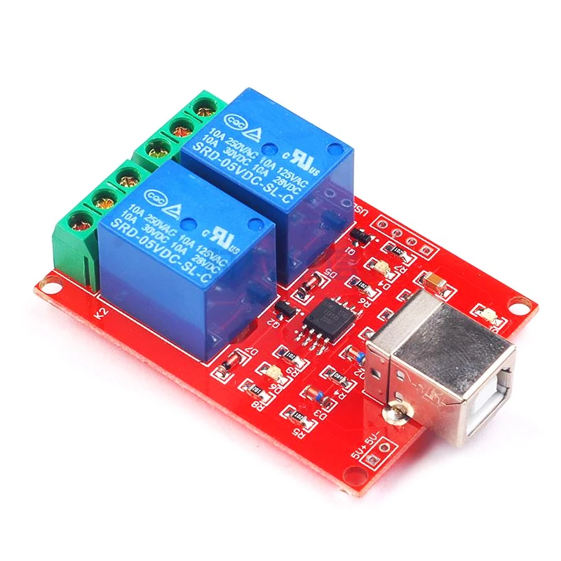 USB relay 4-way drive free intelligent control board switch 5vUSB 8-way computer controller module 12V24V