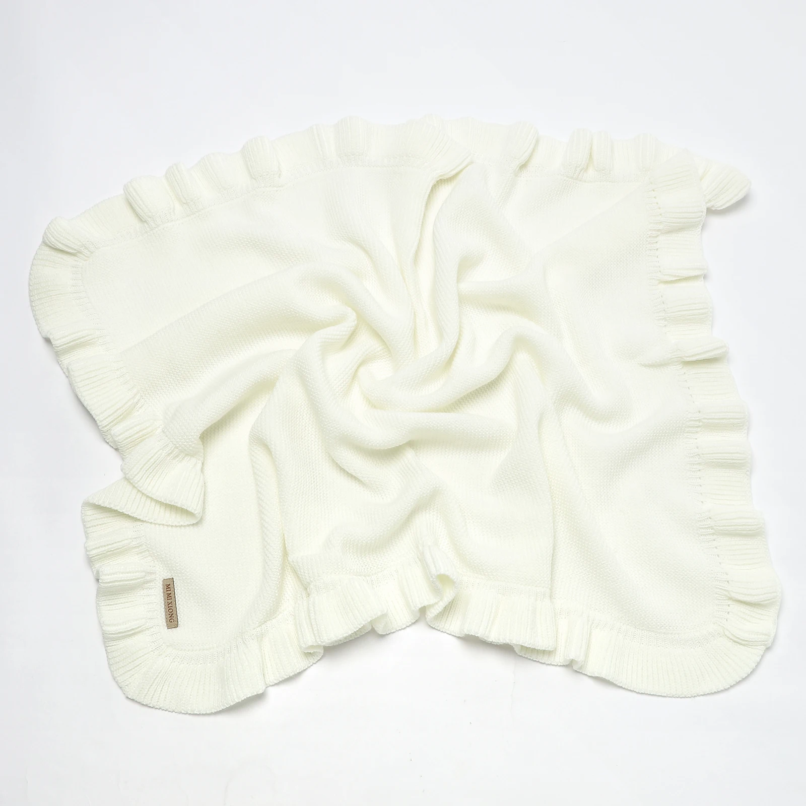 محبوك الطفل قماط بطانية للأطفال حديثي الولادة اكسسوارات كشكش عربة بطانية الفراش عناصر الرضع قيلولة غطاء السرير