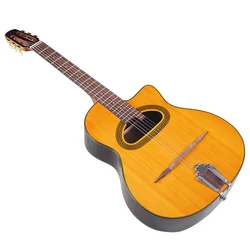 41 Inch Django Guitar Spruce Wood Top Gypsy Swing Acoustic Guitar Natural High Gloss Finish 6 String Folk Guitar Jango