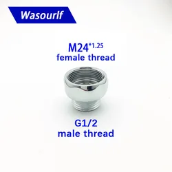 WASOURLF M24 Female External Thread Transfer G1/2 Inch Male Connector Outer Adapter Shower Brass Faucet Bathroom Accessories