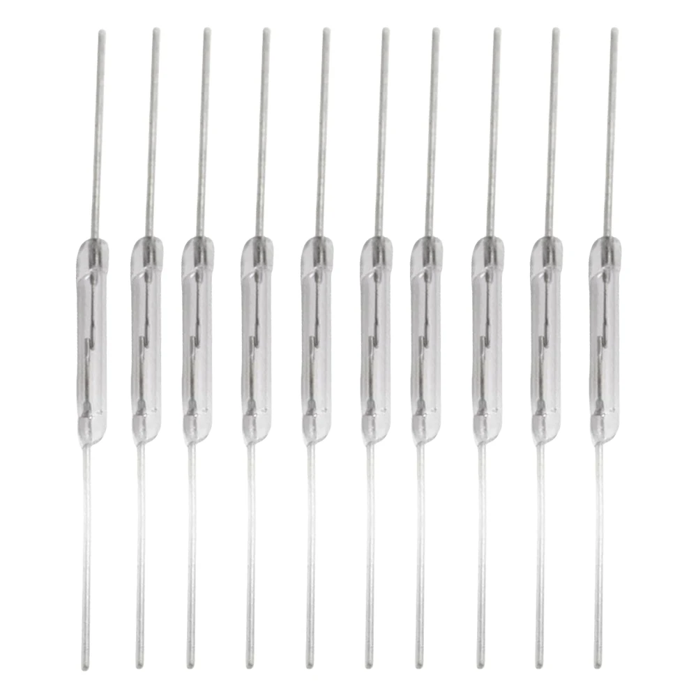10 Pcs N/O Reed Switch 2*14mm Magnetic Switch Vibration-resistance Normally Open Magnetic Induction Switch for Arduino
