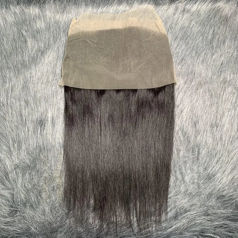 

Премиум 360-градусная кружевная фронтальная застежка от уха до уха, невидимые швейцарские кружевные детские волосы, девственные бразильские человеческие волосы, прямые 150% плотность