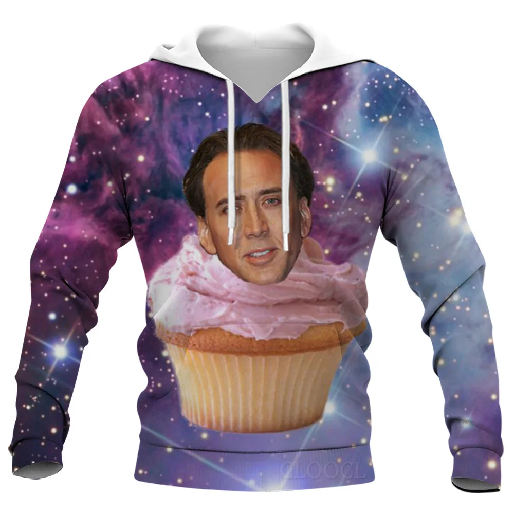 New 3D Printing Actor Nicolas Cage Fashion Men Women Tracksuits Crewneck  Hoodies Plus Size S-7XL Harajuku Four Seasons Casual