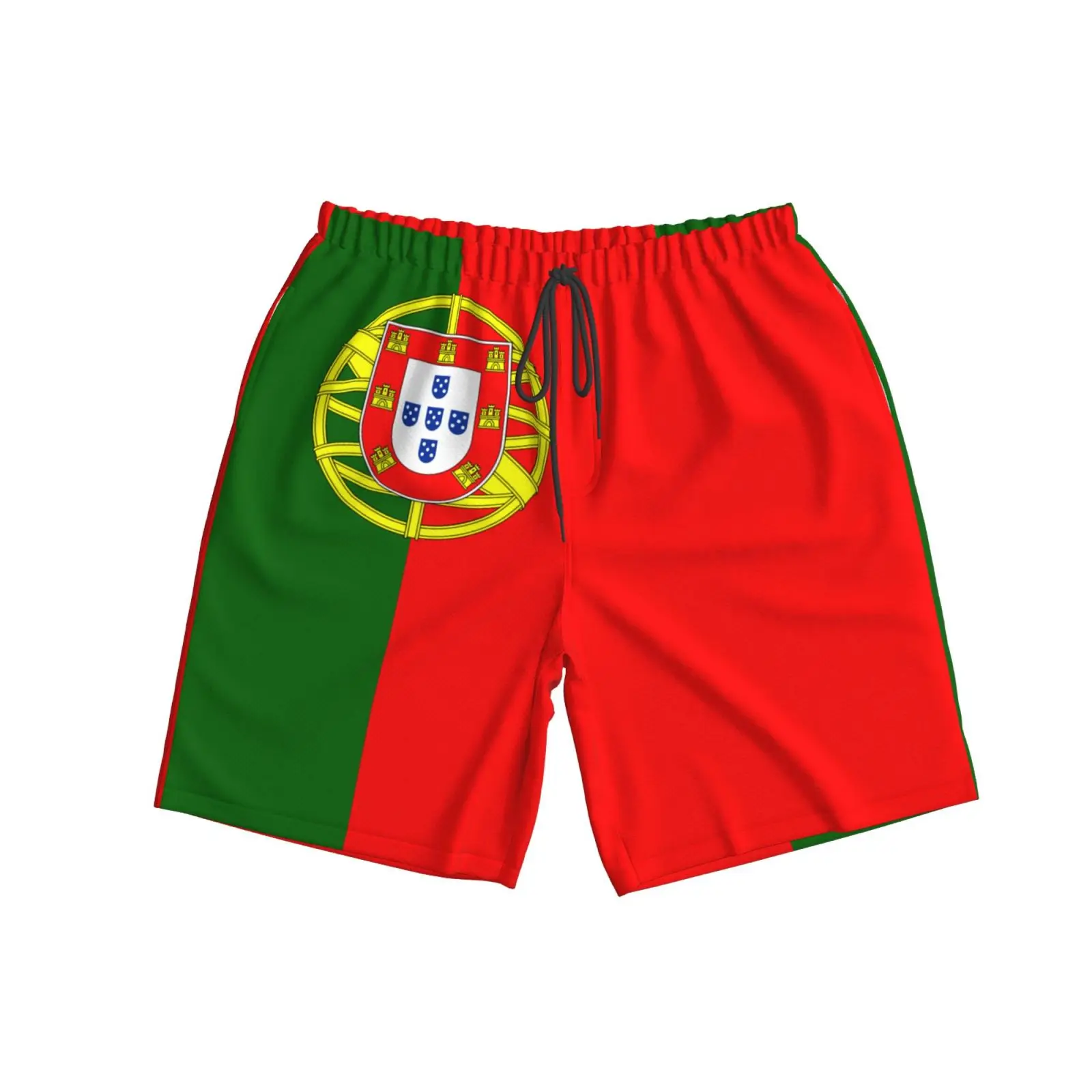 Men\'s Portugal Flag Portuguese Fans Beach Pants Shorts Surfing M-2XL Polyester Swimwear Running