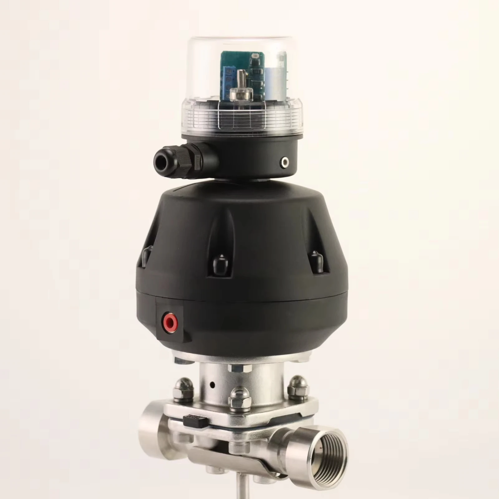 Sanitary Stainless Steel 316L Pneumatic Internal Threaded Diaphragm Valve with Signal Feedback