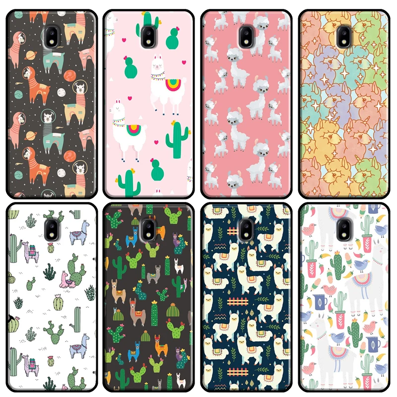 Llama Alpaca pattern Cover For Samsung Galaxy J1 J3 J4 J5 J6 J7 2016 2017 A3 A5 A6 A8 A9 J2 Core J8 2018 Cover