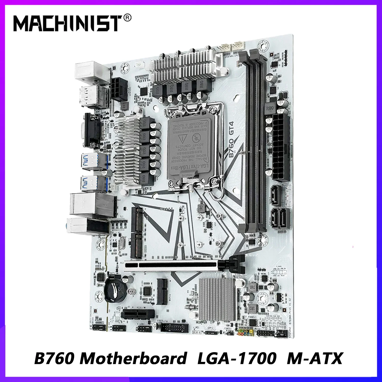 MACHINIST B760 GT4 DDR4 Motherboard LGA 1700 Support Intel Core I3/i5/i7/i9 12th 13th Processor CPU Dual Channel Memory RAM