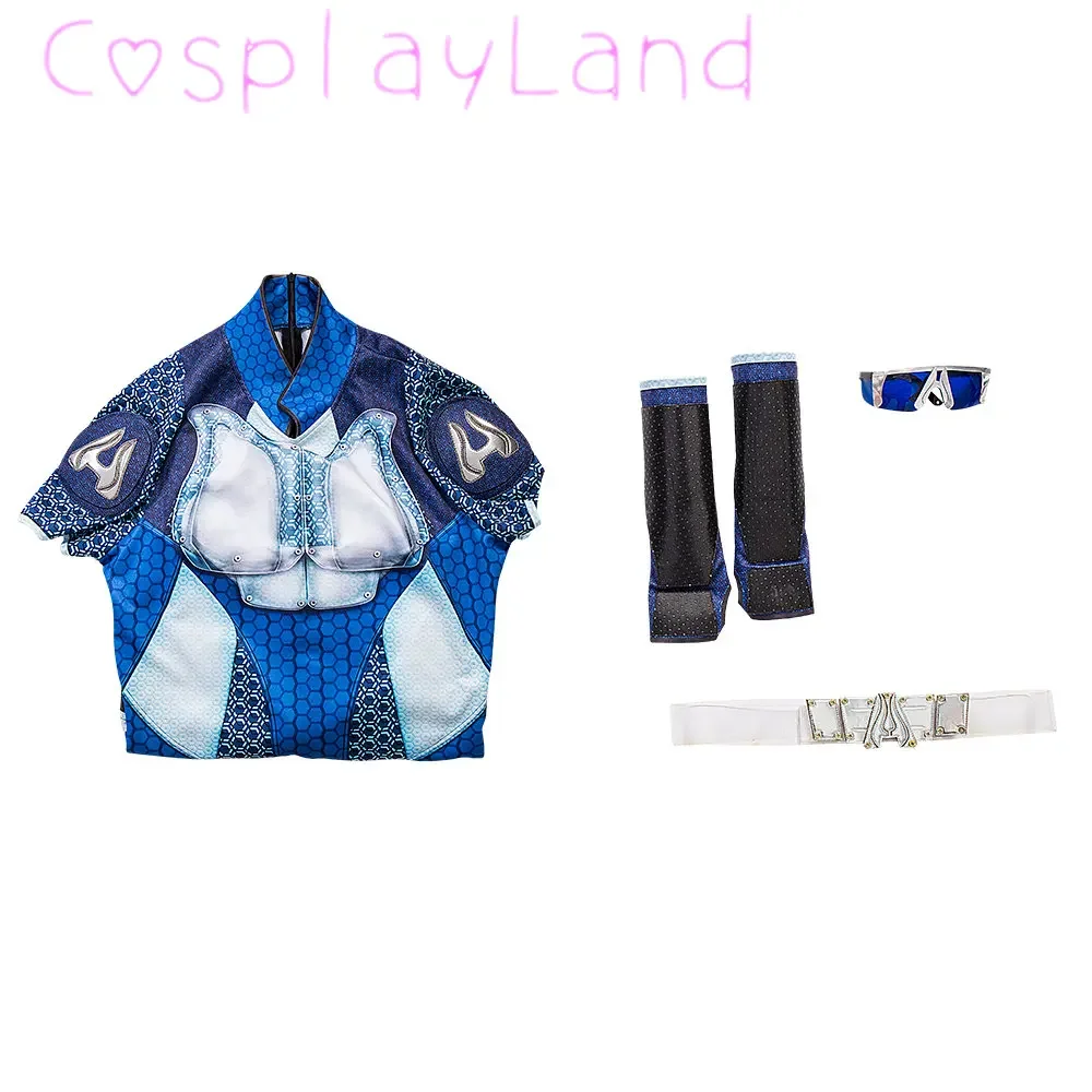 The Boys A-Train Cosplay Costume Halloween Carnival High Quality Hero Reggie Franklin Battle Outfit With Boots Printing Jumpsuit