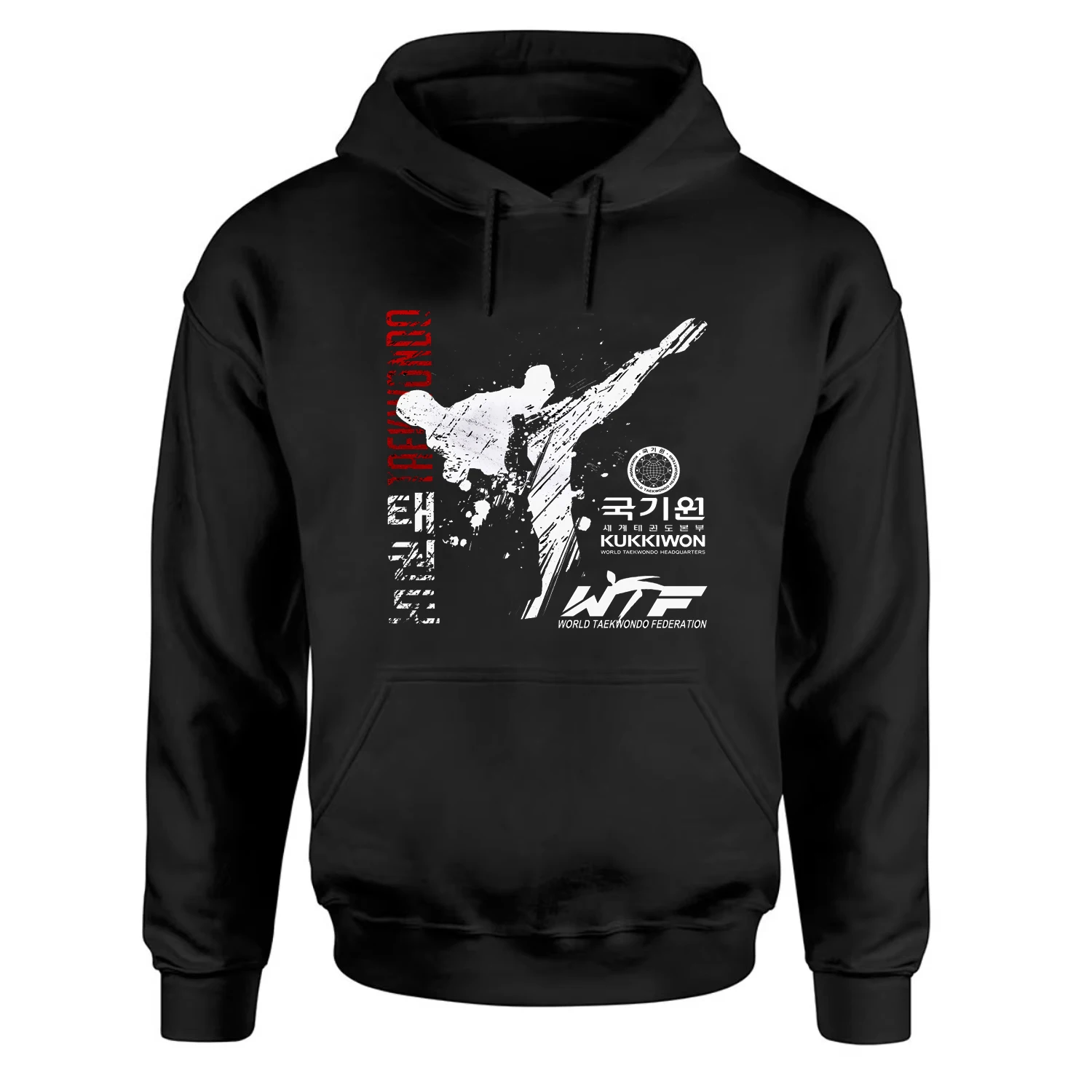 

Kukkiwon World Tae kwondo headquarter Korean Martial Art Pullover Hoodie New 100% Cotton Comfortable Casual Mens Sweatshirt