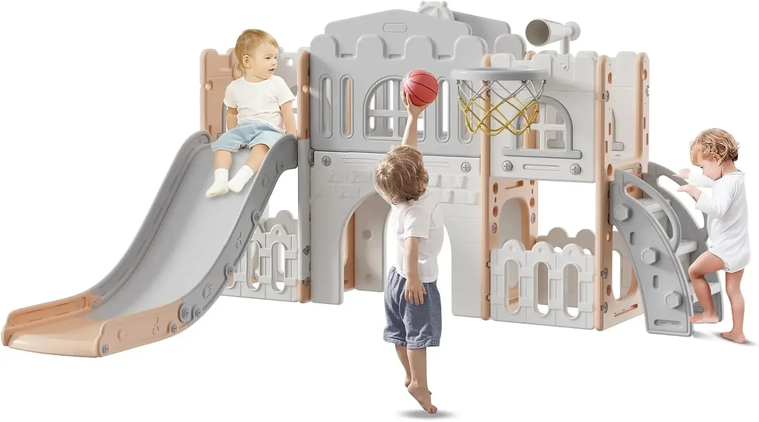 Creativity 9 in 1 Slide,Kids Slide Playset for Toddler,Indoor Outdoor Slide Toddler Playset with High Quality