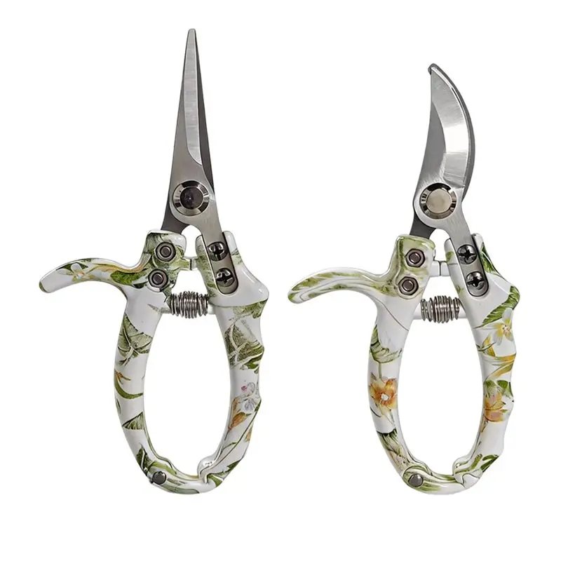 

ABBP-2Pcs Ножницы для флористики с автоматическим возвратом лезвий, многофункциональные, для обрезки и флористических работ