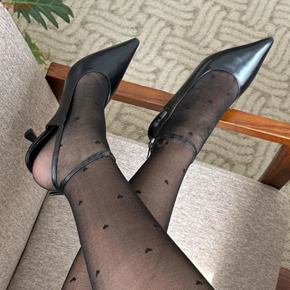 

Black Pointed Toe Ankle Buckle Sandals Stilettos High Heels High Heel Shoes for Women Fashion Heels 2025 New Zapatos Para Mujere