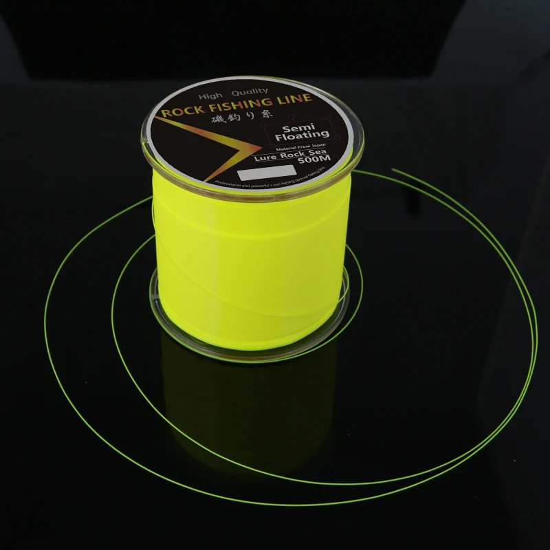 500m Semi Floating Rock Fishing Line High Quality Wear Resistant Nylon Line Resistance Equipment For Lure Sea Fishing