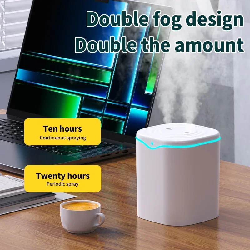 New Arrival 2L Double Spray Cool Mist Air Humidifier Aroma Diffuser Ultrasonic Usb Bedroom Home Desktop With Night Light