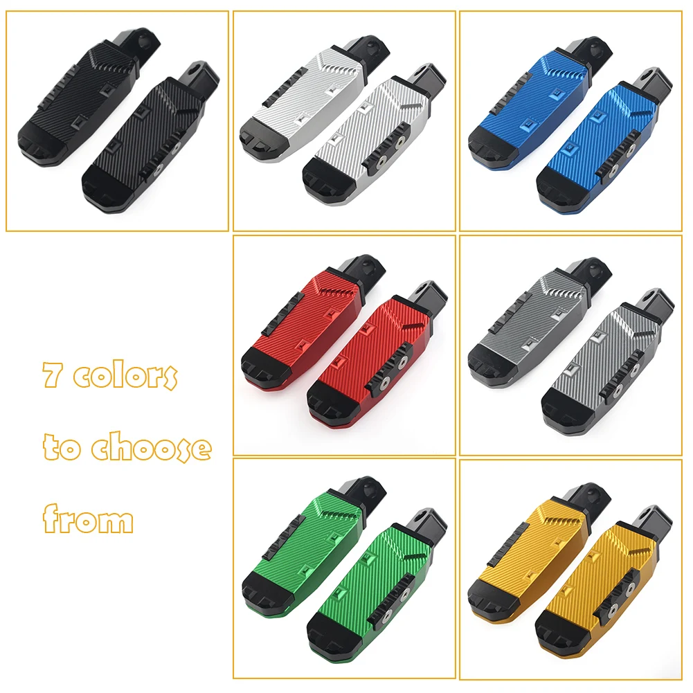 2x Motorcycle Rear Footrests Foot Pegs Pedal Pads For Suzuki GSX-R 600 750 GSXR1000 GSXR1300 Hayabusa GSR600 GSR750 CNC Aluminum