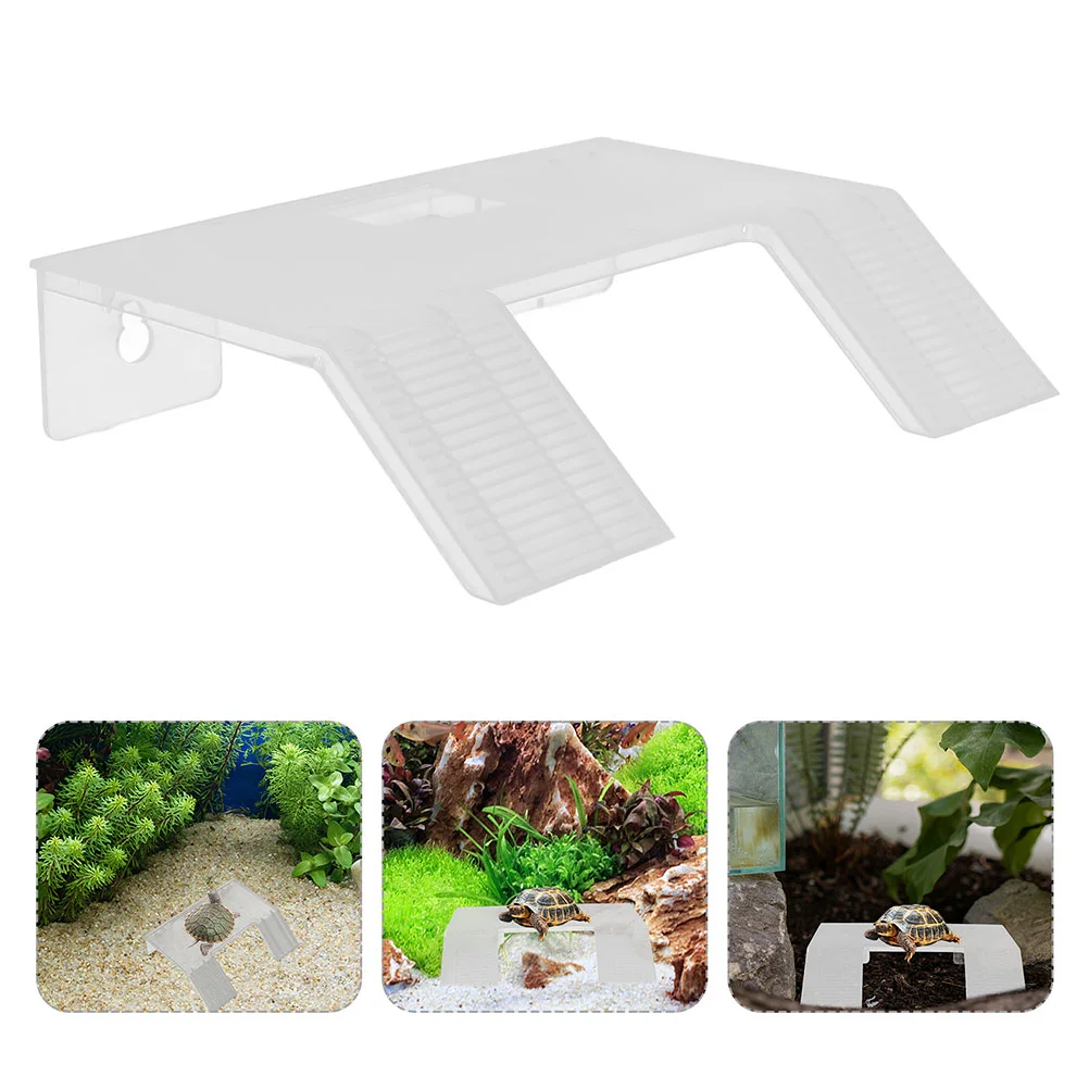 Turtle Tank Sunbathing Platform Large Snake Water Bowl Animal House Bearded Dragon Abs Crested Gecko Food Dish Leaf Feeding