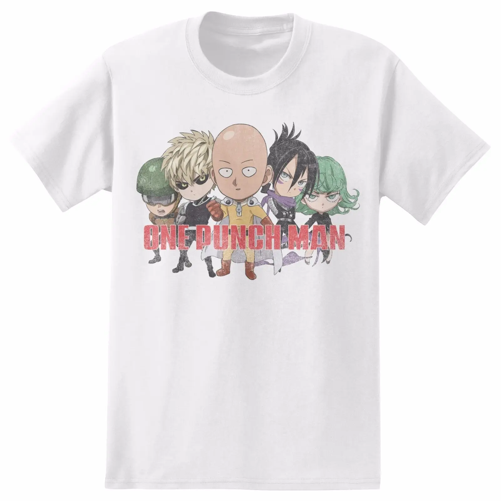 **Legit** One Punch Man SD Saitama Genos Mumen Rider Authentic T-Shirt OP8M07