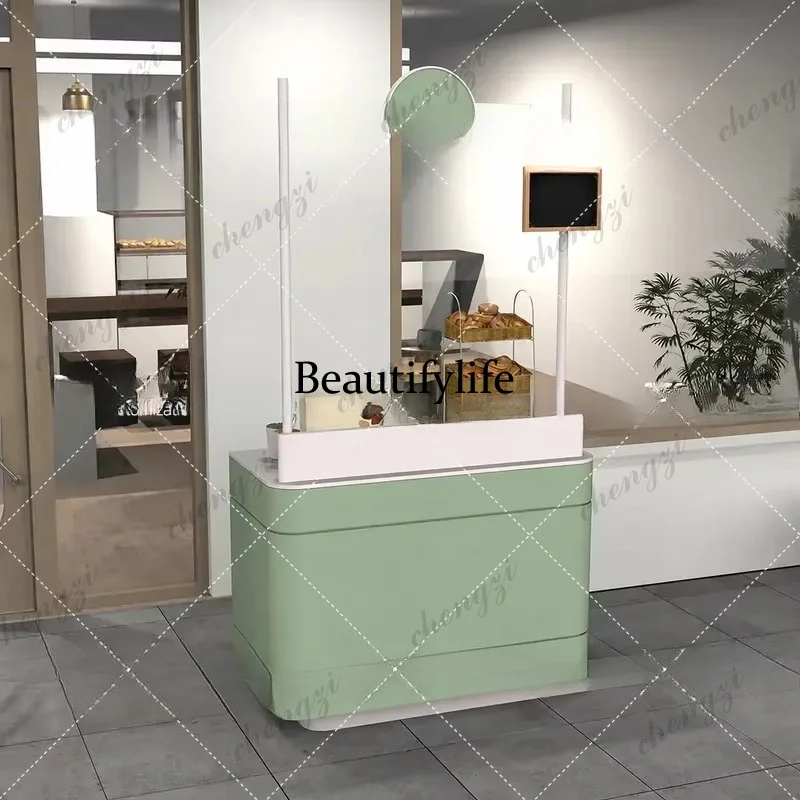 Yanhui reception desk, simple and modern restaurant guide desk, tea table, snack table, welcome desk, stainless steel