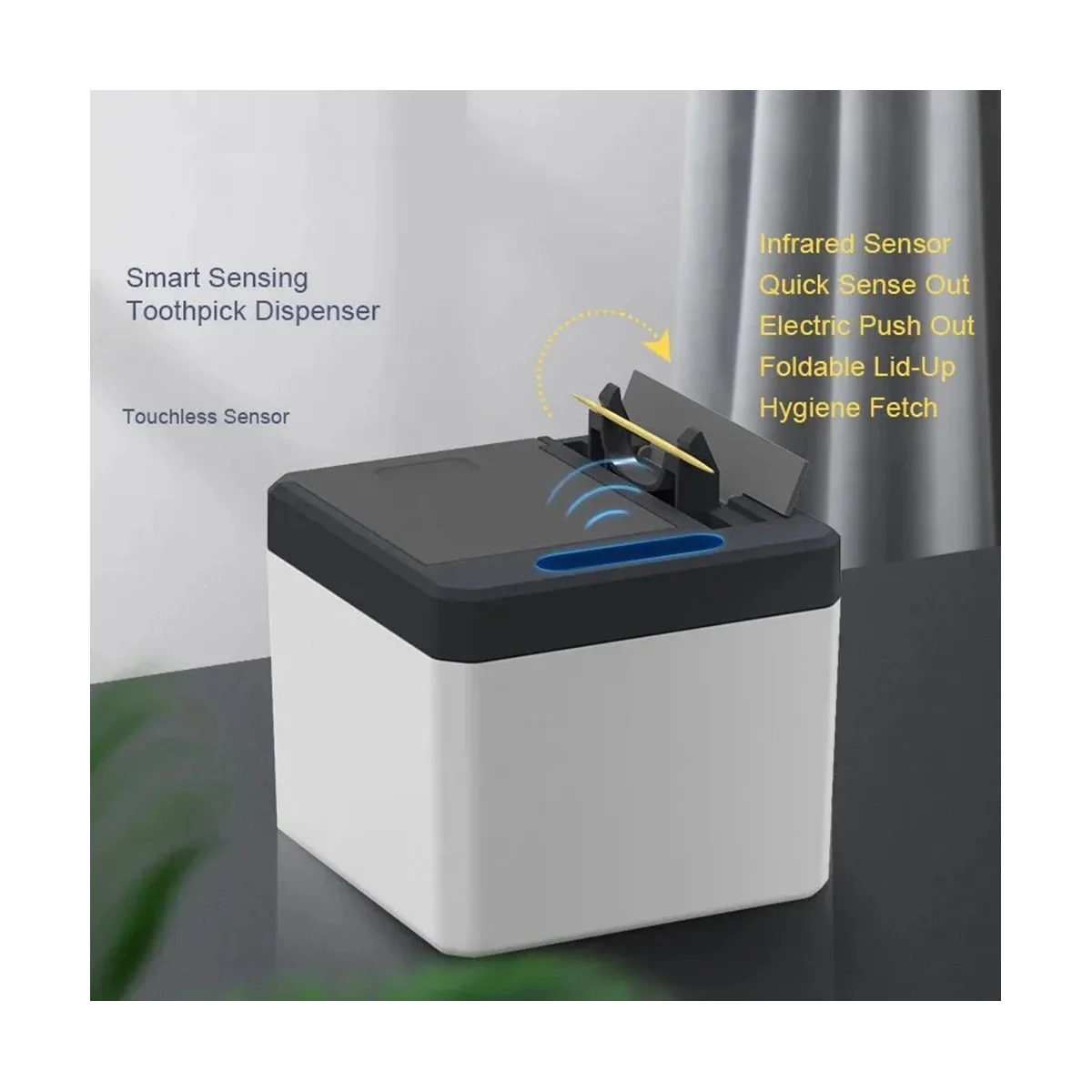 Intelligent Induction Toothpick Box Automatic Electric Toothpick Machine Automatical Pop Up Innovative Home Hotel