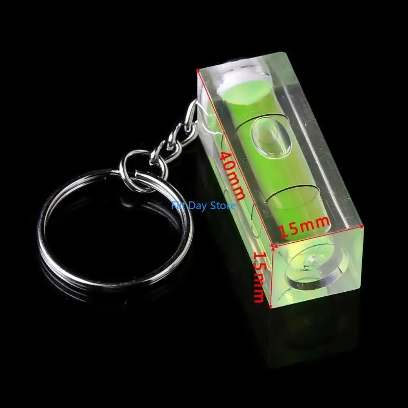 F92C Mini -Spirit Spirit Level para anel -chave para o gadget da ferramenta corrente chave para parede da foto H