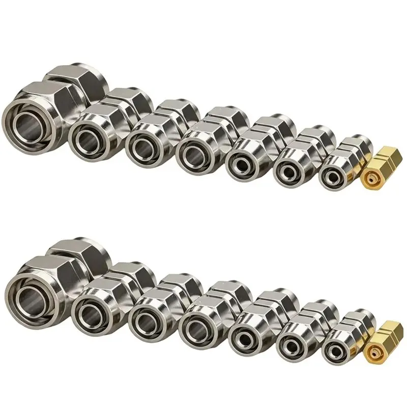 Raccords de tuyau d'air droit A98M (4-16 mm), 16 pièces pour camion/camping-car - Connecteurs pneumatiques robustes à enfoncement
