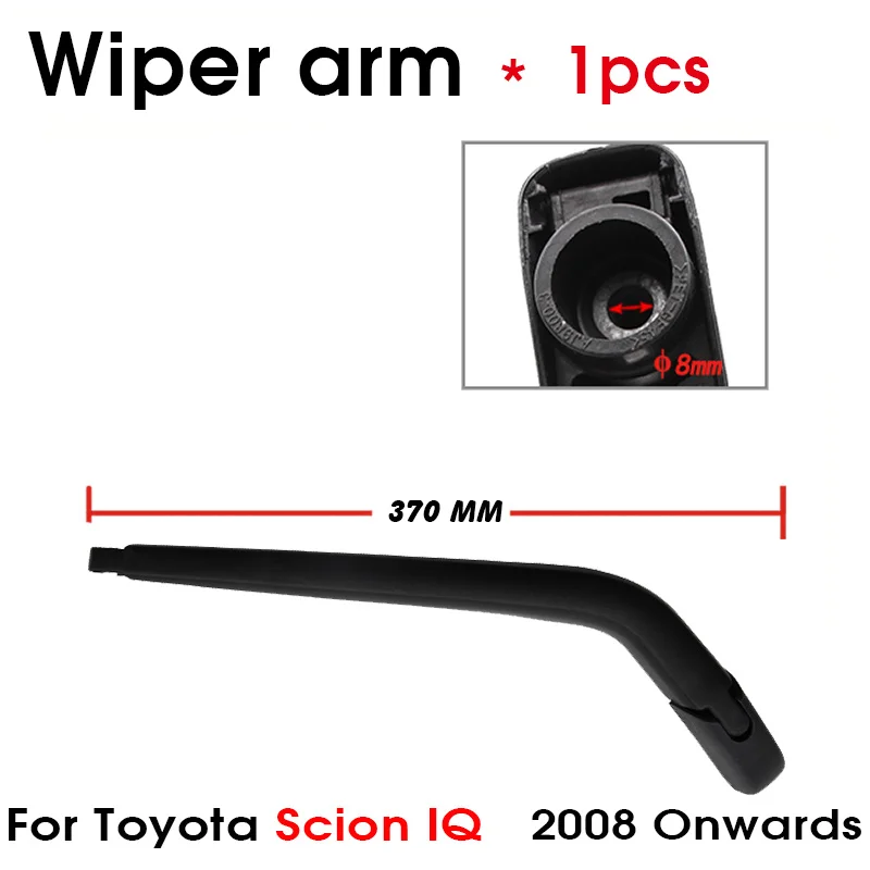 Car Wiper Blade For Toyota Scion IQ 2008 Onwards Rear Back Windshield Windscreen Rear Arm 370mm Car Accessories