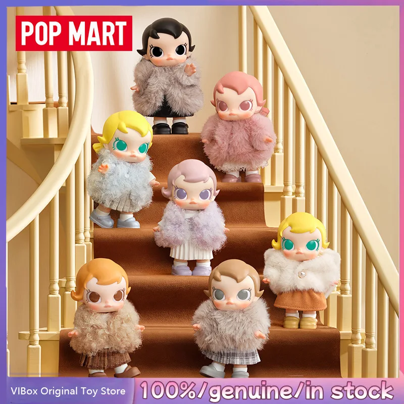 ของแท้ POP MART Baby Molly Winter Fit Check Series กล่องสุ่ม ตุ๊กตาไวนิลน่ารัก ของตกแต่ง พวงกุญแจ ของเล่น กล่องปริศนา ของขวัญ ใหม่