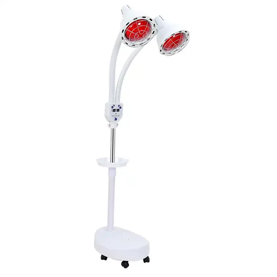 Double head high power physiotherapy warm air skin infrared lamp